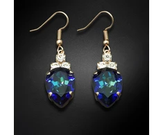 Diamond Sky Jewelry Auskarai „Leonora (Bermuda Mėlyna)“ su Swarovski® kristalais
