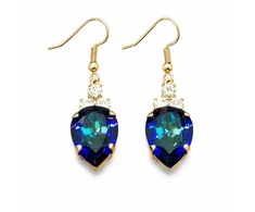 Diamond Sky Jewelry Auskarai „Leonora (Bermuda Mėlyna)“ su Swarovski® kristalais