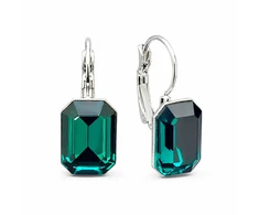 Diamond Sky Jewelry Auskarai „Lourdes (Emerald)“ su Swarovski® kristalais