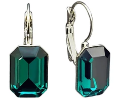 Diamond Sky Jewelry Auskarai „Lourdes (Emerald)“ su Swarovski® kristalais
