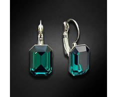 Diamond Sky Jewelry Auskarai „Lourdes (Emerald)“ su Swarovski® kristalais