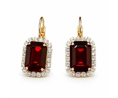 Diamond Sky Jewelry Auskarai „Lourdes II (Siam)“ su Swarovski® kristalais