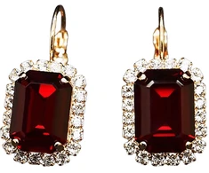 Diamond Sky Jewelry Auskarai „Lourdes II (Siam)“ su Swarovski® kristalais