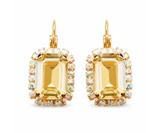 Diamond Sky Jewelry Auskarai „Lourdes II (Golden Shadow)“ su Swarovski® kristalais