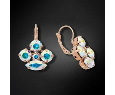 Diamond Sky Jewelry Auskarai „Morion (Aurora Borealis)“ su Swarovski® kristalais