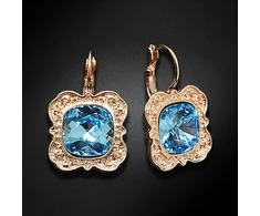 Diamond Sky Jewelry Auskarai „Nostalgia (Aquamarine Mėlyna)“ su Swarovski® kristalais