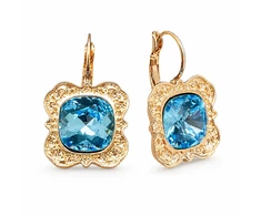 Diamond Sky Jewelry Auskarai „Nostalgia (Aquamarine Mėlyna)“ su Swarovski® kristalais