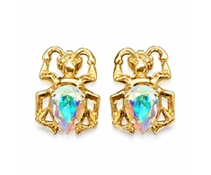 Diamond Sky Jewelry Auskarai „Skarabeus (Aurora Borealis)“ su Preciosa® kristalais