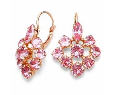 Diamond Sky Jewelry Auskarai „Splendor II (Light Rose)“ su Swarovski® kristalais