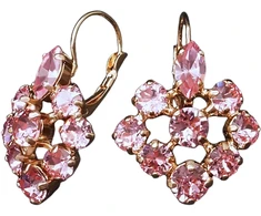 Diamond Sky Jewelry Auskarai „Splendor II (Light Rose)“ su Swarovski® kristalais