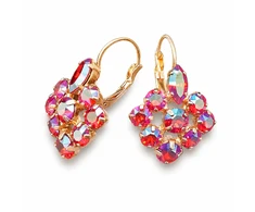 Diamond Sky Jewelry Auskarai „Splendor (Light Siam Shimmer)“ su Swarovski® kristalais
