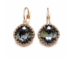Diamond Sky Jewelry Auskarai „Vintage IV (Sidabrinis Night)“ su Swarovski® kristalais
