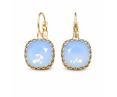 Diamond Sky Jewelry Auskarai „Vintage V (Air Mėlyna Opal)“ su Swarovski® kristalais