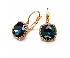 Diamond Sky Jewelry Auskarai „Vintage V (Graphite)“ su Swarovski® kristalais