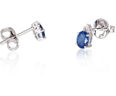 Diamond Sky Jewelry Auksiniai auskarai su deimantais ir safyrais „Notika II“