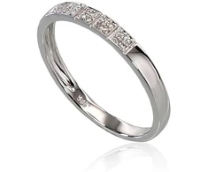 Diamond Sky Jewelry Balto aukso 585 prabos žiedas su deimantais „Auksinė Meilė“