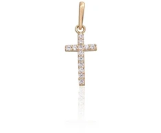 Diamond Sky Jewelry Auksinis kryželis su cirkoniais „Klasika Gold LI“