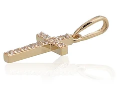 Diamond Sky Jewelry Auksinis kryželis su cirkoniais „Klasika Gold LI“