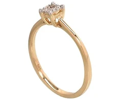 Diamond Sky Jewelry Geltono aukso 585 prabos žiedas su deimantais „Naujoji Klasika IV“