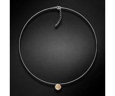 Diamond Sky Jewelry (Išskirtinis) Nematomasis sidabrinis pakabukas (Fancy Champagne) su Swarovski Zirconia Pure Brilliance kristalu