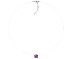 Diamond Sky Jewelry (Išskirtinis) Nematomasis sidabrinis pakabukas (Fancy Violetinė) su Swarovski Zirconia Pure Brilliance kristalu