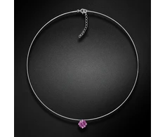Diamond Sky Jewelry (Išskirtinis) Nematomasis sidabrinis pakabukas (Fancy Violetinė) su Swarovski Zirconia Pure Brilliance kristalu