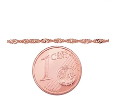 Diamond Sky Jewelry Itališka raudono aukso grandinėlė „Singapore II“