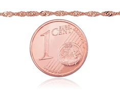 Diamond Sky Jewelry Itališka raudono aukso grandinėlė „Singapore II“
