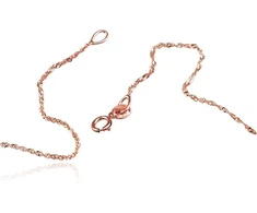 Diamond Sky Jewelry Itališka raudono aukso grandinėlė „Singapore VI“