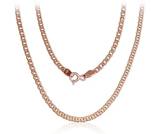 Diamond Sky Jewelry Itališka raudono aukso grandinėlė „Double Rhombus II“