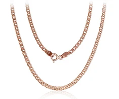 Diamond Sky Jewelry Itališka raudono aukso 585 prabos grandinėlė „Double Rhombus II“
