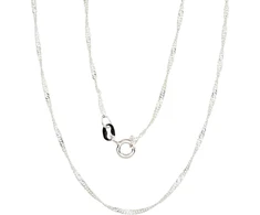 Diamond Sky Jewelry Itališka sidabrinė grandinėlė „Singapore III“
