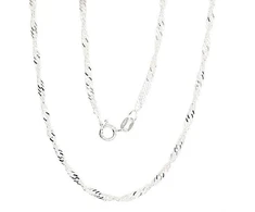 Diamond Sky Jewelry Itališka sidabrinė grandinėlė „Singapore II“