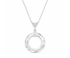 Diamond Sky Jewelry Kaklo papuošalas moterims DiamondSky „Cosmic Ring“ su Swarovski kristalais
