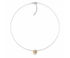 Diamond Sky Jewelry Nematomas sidabrinis pakabukas „Invisible (Fancy Champagne)“ su Swarovski® kristalu