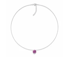 Diamond Sky Jewelry Nematomas sidabrinis pakabukas „Invisible (Fancy Violetinė)“ su Swarovski® kristalu