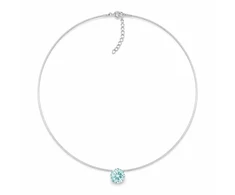 Diamond Sky Jewelry Nematomas sidabrinis pakabukas „Invisible (Frosty Mint)“ su Swarovski® kristalu