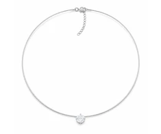 Diamond Sky Jewelry Nematomas sidabrinis pakabukas „Invisible (Silk Baltas)“ su Swarovski® kristalu