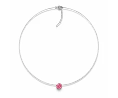 Diamond Sky Jewelry Nematomas sidabrinis pakabukas „Invisible (Fancy Rožinė)“ su Swarovski® kristalu