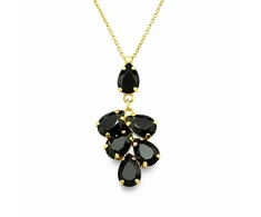 Diamond Sky Jewelry Pakabukas „Amber II (Jet)“ su Preciosa® kristalais