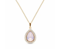 Diamond Sky Jewelry Pakabukas „Celestial Drop (Rose Vanduo Opal)“ su Swarovski® kristalais