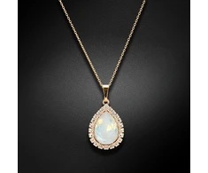 Diamond Sky Jewelry Pakabukas „Celestial Drop (Baltas Opal)“ su Swarovski® kristalais