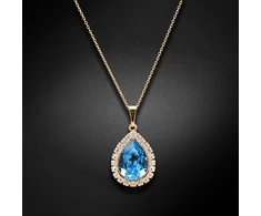 Diamond Sky Jewelry Pakabukas „Celestial Drop (Aquamarine Mėlyna)“ su Swarovski® kristalais