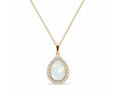 Diamond Sky Jewelry Pakabukas „Celestial Drop (Baltas Opal)“ su Swarovski® kristalais
