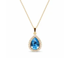 Diamond Sky Jewelry Pakabukas „Celestial Drop (Aquamarine Mėlyna)“ su Swarovski® kristalais