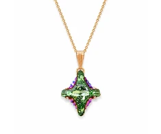 Diamond Sky Jewelry Pakabukas „Crystal Rhombus II (Peridot Scarabaeus Žalias)“ su Swarovski® kristalais
