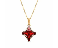 Diamond Sky Jewelry Pakabukas „Crystal Rhombus II (Light Siam Metallic Light Gold)“ su Swarovski® kristalais