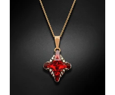 Diamond Sky Jewelry Pakabukas „Crystal Rhombus II (Light Siam Metallic Light Gold)“ su Swarovski® kristalais