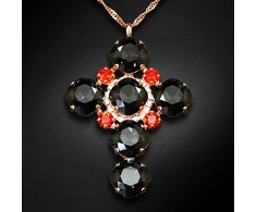 Diamond Sky Jewelry Pakabukas „Glamour (Graphite / Light Siam)“ su Swarovski® kristalais