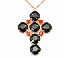 Diamond Sky Jewelry Pakabukas „Glamour (Graphite / Light Siam)“ su Swarovski® kristalais
